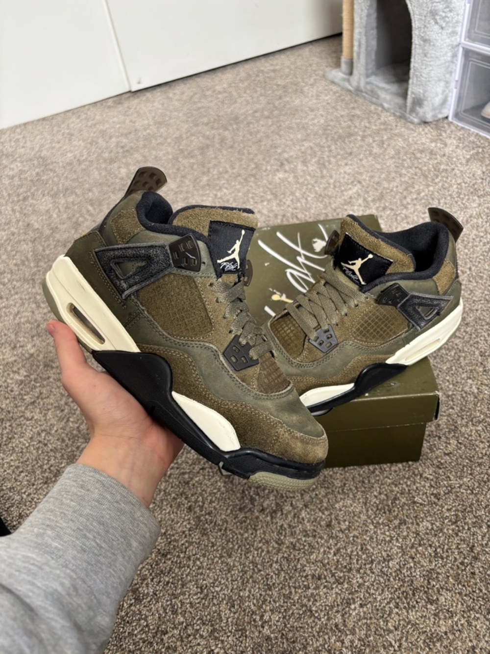 jordan 4 craft olive